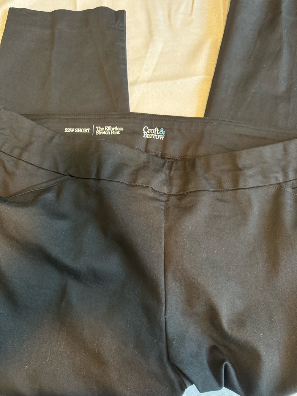 croft & barrow Women's Straight Leg Black Stretch Pants 22WP